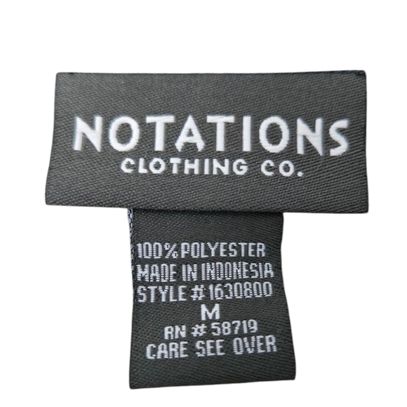 Notations Floral Sheer Black Blouse Size Medium - Picture 3 of 4